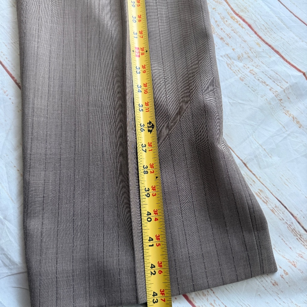 Worthington Pinstripe Pantsuit | Size 16‎ | Brown Beige | Blazer & Pants | - Picture 14 of 15